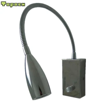 

Topoch Swing Arm Wall Lamp Rotatory Twist On/Off/Dimmer Switch Built-in Driver Aluminium Housing 3W Integral LED Reading Light