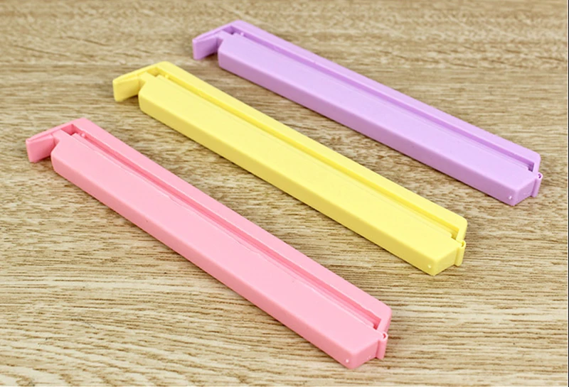 12Pc/Lot 3 sizes Portable Kitchen Storage Food Snack Sealing Bag Clip Sealer Clamp closure pocket Plastic Tool Kitchen accessory