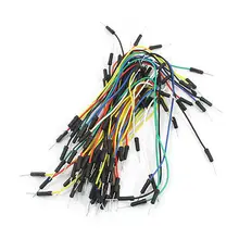 65 шт. 1 P-1 P мужчин и мужчин Solderless разъем тестовая перемычка Кабель провода 10 см