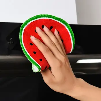 

2 Pcs Hand Towels Cute Hanging Watermelon Cleaning Cloth Dishcloth For Bathroom