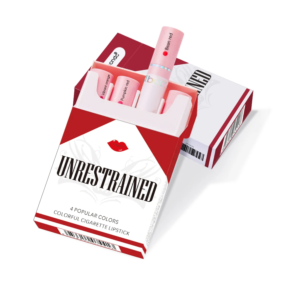 

Creative Cigarette Lipstick 4 Colors Velvet Matte Long Lasting Waterproof Cigarette Lipstick Fog Surface Sexy Nude Lipstick