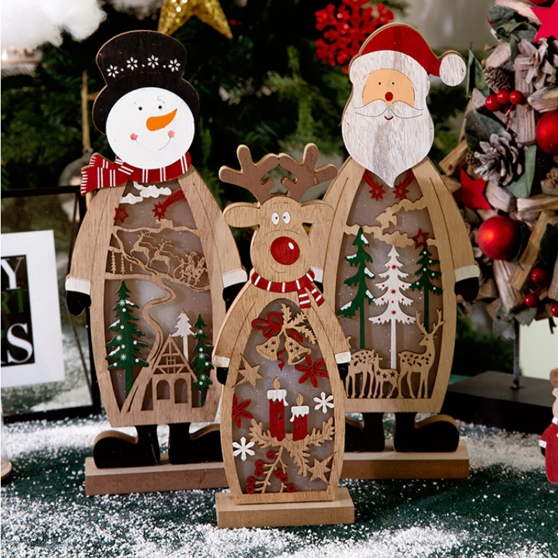 

Elk Light Snowman Lantern LED Light Merry Christmas Decor For Home Christmas Tree Ornament Xmas Gifts Navidad 2021 New Year 2022