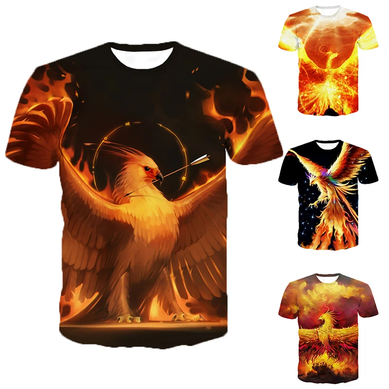 

Personalized Printing T-shirt Phoenix T-shirt Outdoor Casual Cool T-shirt Top