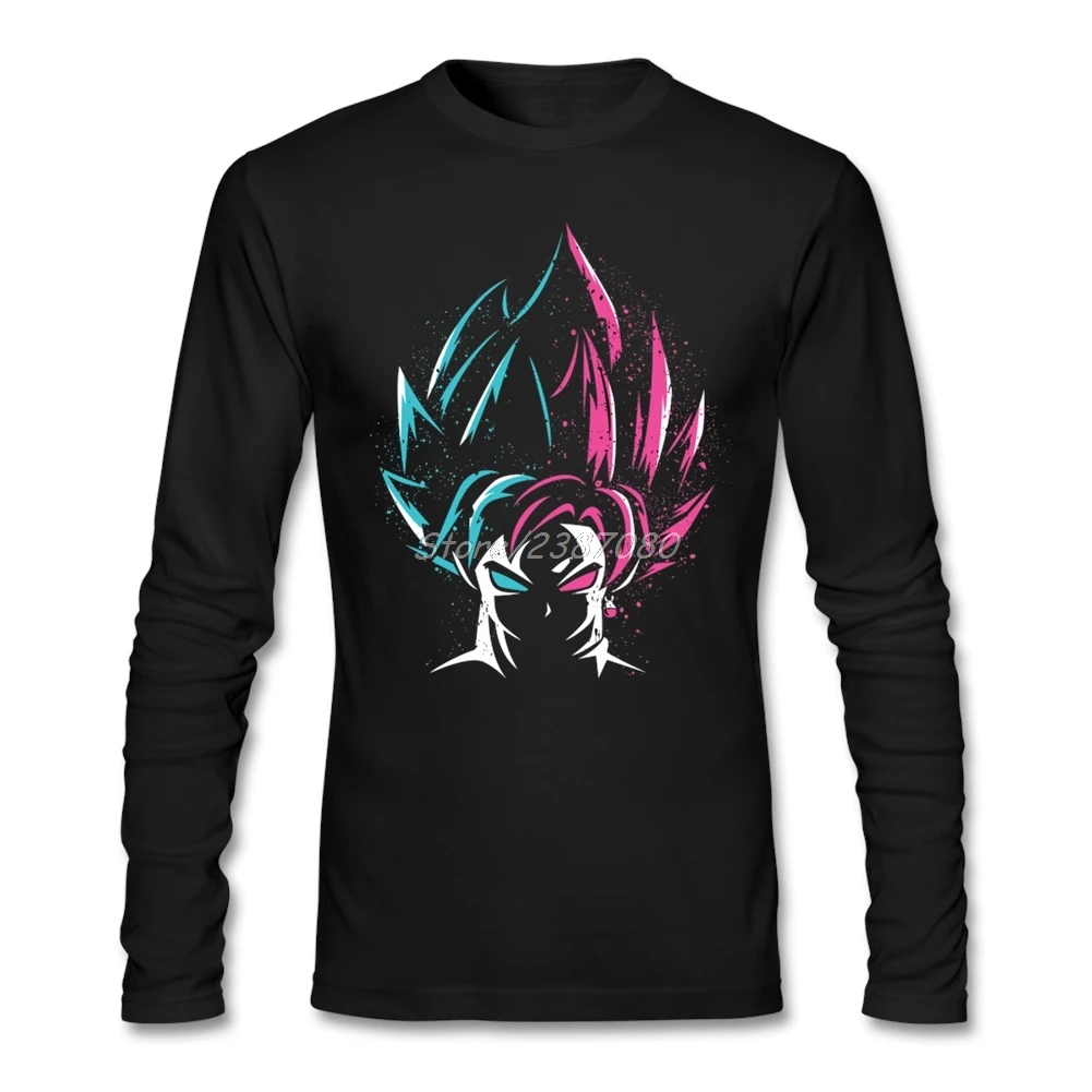 

Super Saiyan T Shirt Cotton Long Sleeve Custom Dragon Ball T-Shirt Men Popular Geek Tee Shirts Homme