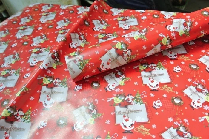 5 шт обертывание пинг бумажная подарочная упаковка Artware упаковочная посылка бумажная Рождественская бумага DEC889(Бесплатный маленький подарок