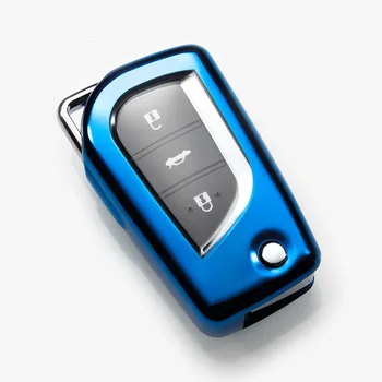 

Soft TPU Shell Key Fob Case Cover For Toyota Auris Corolla Reiz Avensis Verso Yaris Aygo Rav4 Scion TC IM 2015 2016 Keychain Bag