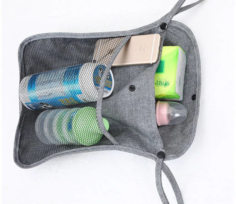 34x30cm Baby Stroller Storage Mesh Bag Large Capacity Diaper Bags Net Pocket Nappy Storage Organizer Carriage Bag Holder BB3127 (9)