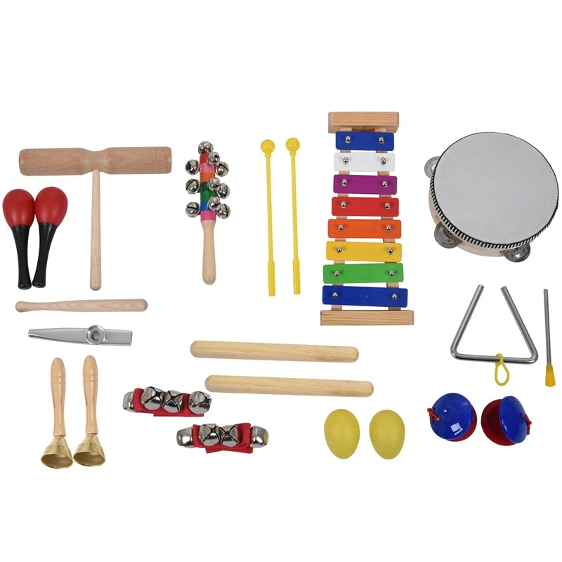 22 Percussion Kinder Kleinkind Musikinstrumente Spielzeug Set Band Rhythmus Toys 
