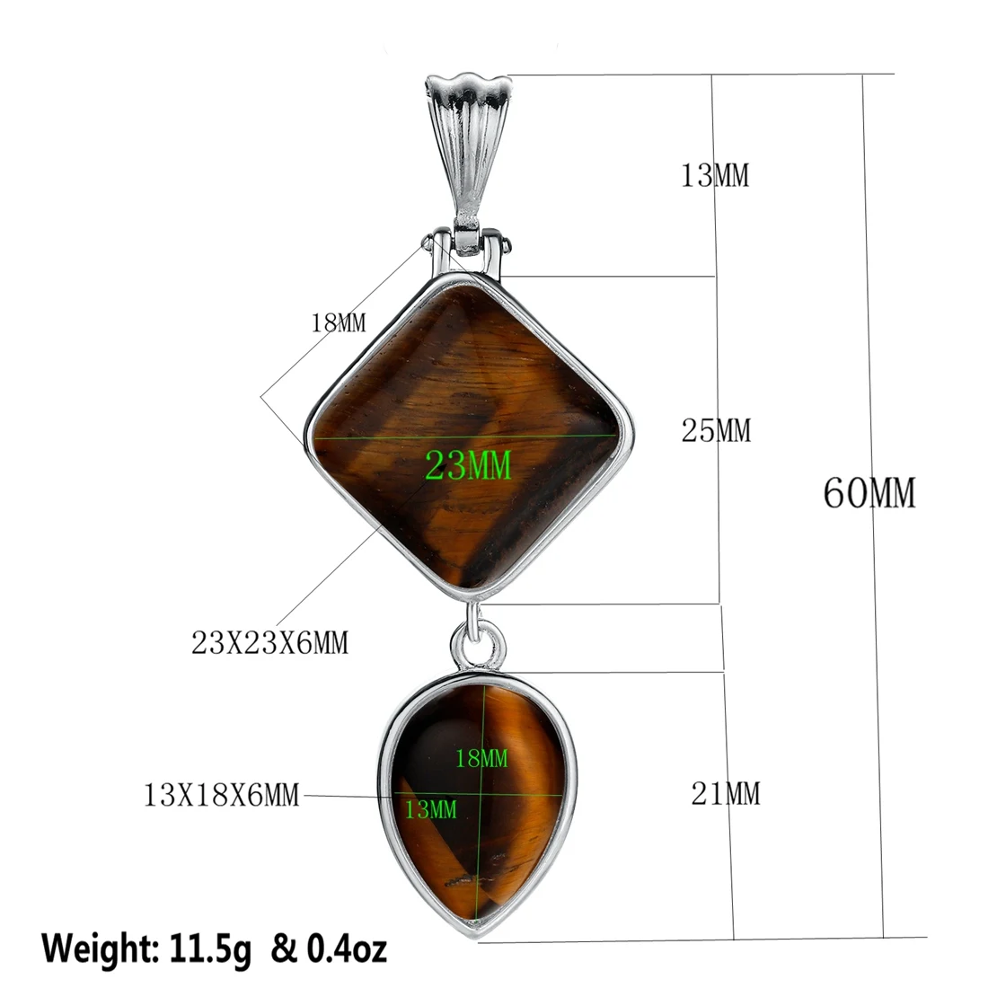 Женская цепочка на свитер ASHMITA ожерелье с натуральным геометрическим узором