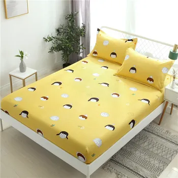 

1pc 100% Polyester Solid Bed Mattress Sheet with Four Corners and Elastic Band Sheets