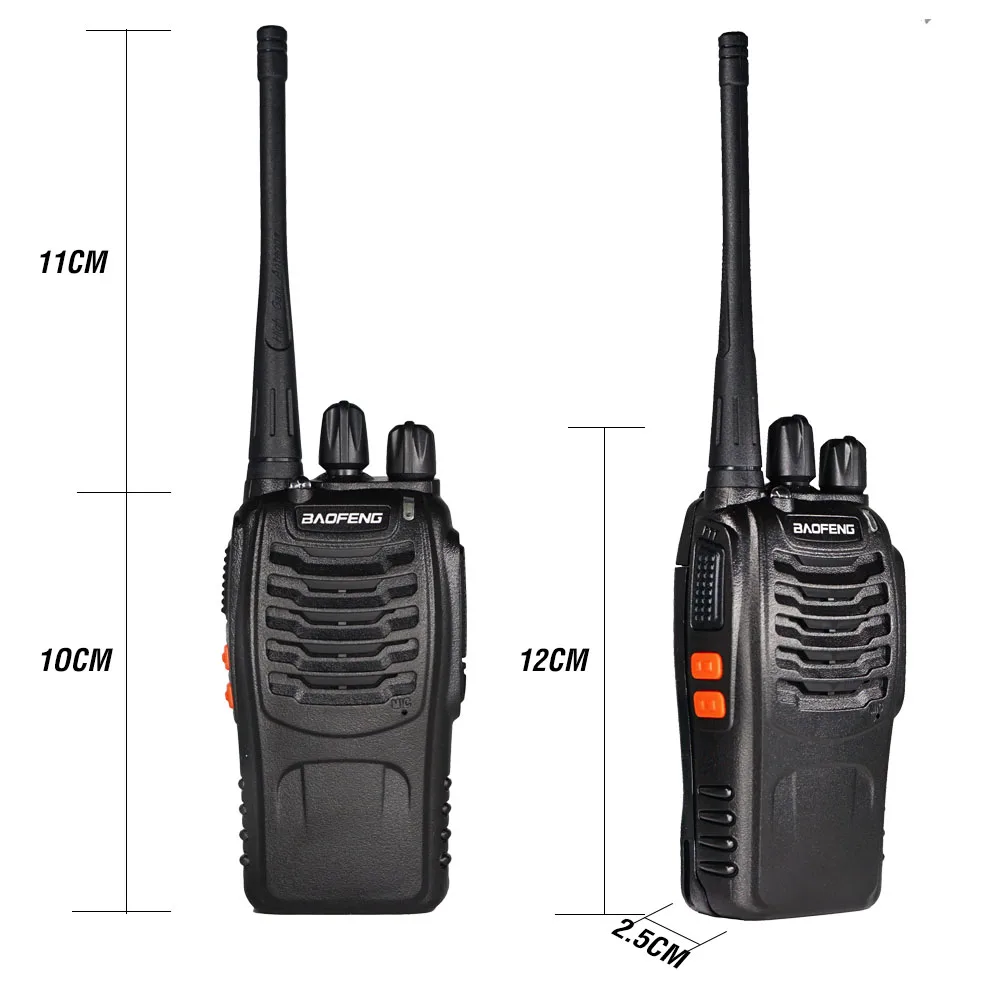 4 шт. BaoFeng BF 888S Walkie Talkie UHF400 470MHZ портативный Ham CB радио Baofeng 888s Переговорные
