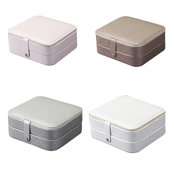 

Leather Jewelry Box Storage Box Ring Display Case Portable Jewelry Organizer For Necklaces Jewelers Jewelry