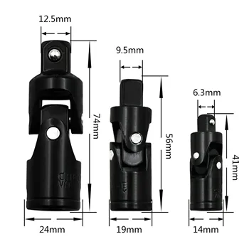 

Tools Joint Socket Parts Accessories Universal 3Pcs Automotive Durable