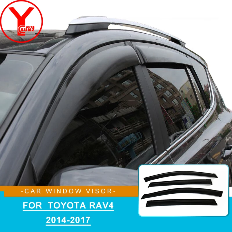 side wind window deflectors visor for car windshield on the windows accessories for toyota rav4 rav 4 2014 2015 YCSUNZ