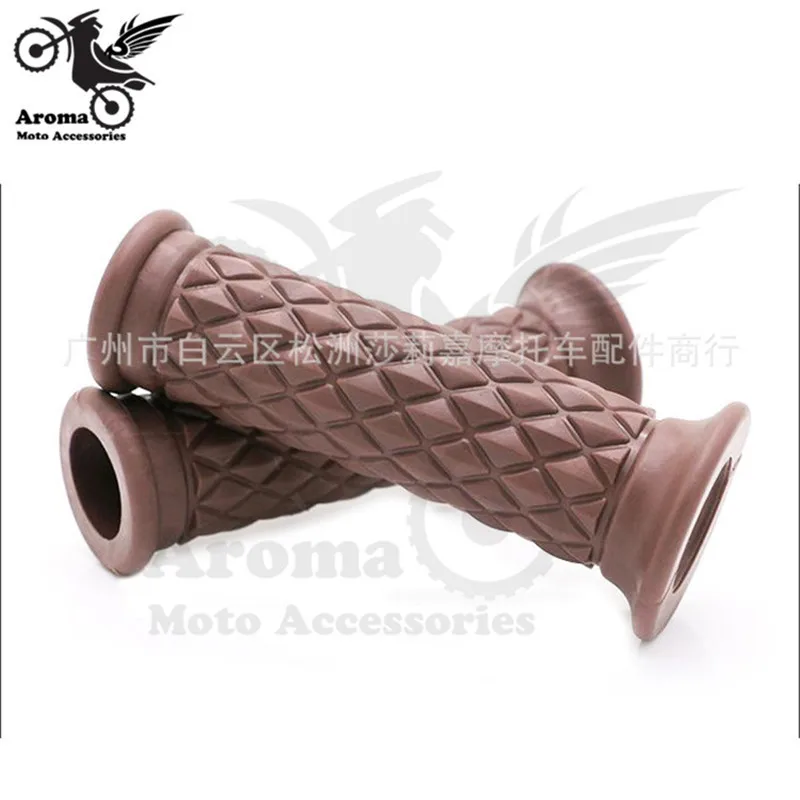 16 colors available brown red black hot retro cafe racer parts 22MM 25MM rubber motorbike grip for honda suzuki yamaha harley softail sportster prince cruise moto handlebar motorcycle handle grips