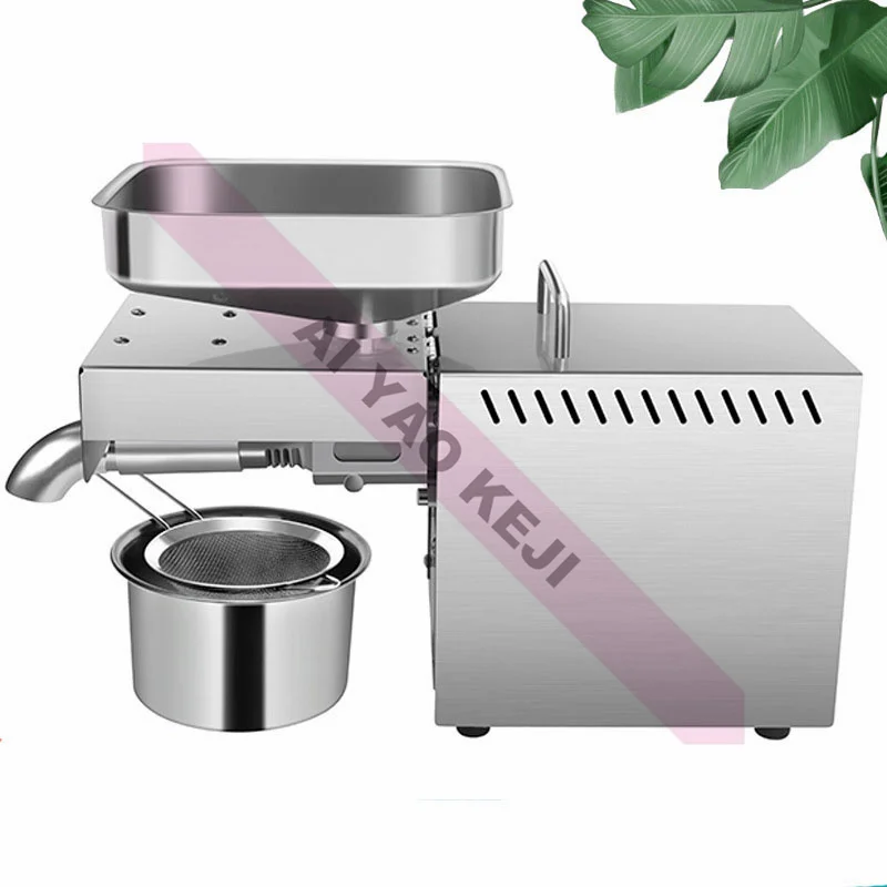 220V / 110V  Automatic Oil Press,Household FLaxseed Oil Extractor,Oil Cold Press Machine.