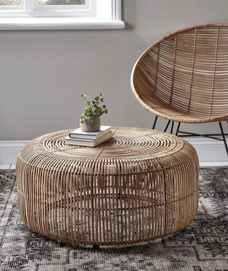Modern Minimalist Style Hand Woven Rattan Round Coffee Table Aliexpress