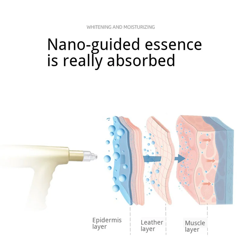  Nano Water Light Syringe Gun For Injections Deeply Moisturizing Diminishing Wrinkle Massager For Pa