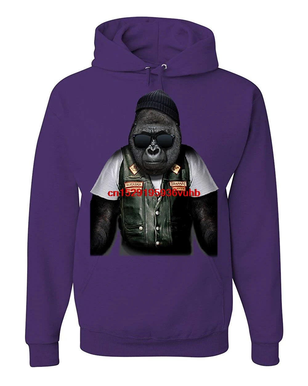 Осень и зима hohoohoodies Мужская забавная толстовка с капюшоном с принтом Байкер Ape толстовка с капюшоном Горилла мотоцикл Route 66 Chopper Bobber