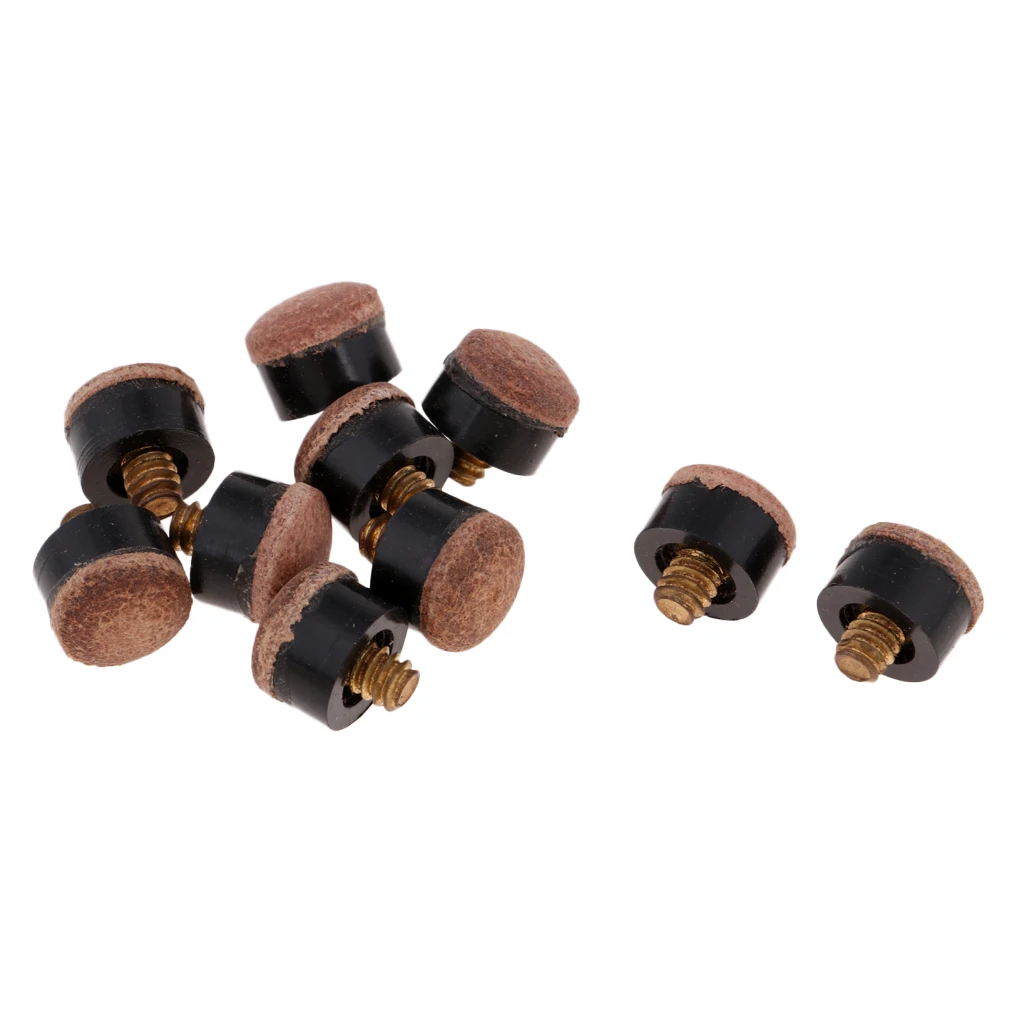 10pcs10/11/13mm Screw-On Pool Cue Tips for Hard Tips Replacement Club Billiards Accessories