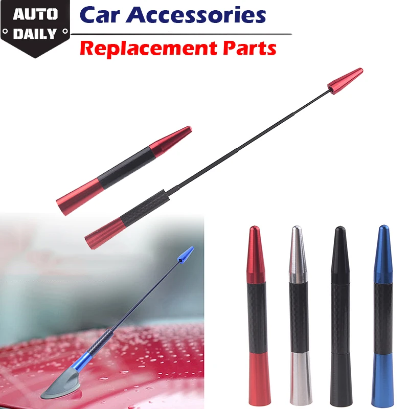 

11.3cm Mast Antenna Car Roof Decorative Aerial Carbon Fiber Short Antenna No Function Decor Accessories