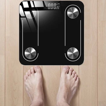 

Bluetooth Electronic Scale Toughened Glass Body Fat Weight Scales Weighing Tool LCD Display Screen Digital