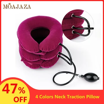 

Soft Neck Traction Pillow Air Inflatable Cervical Collar Pain Relief Relax Neck Support Massage Pillow Neck Stretching Device