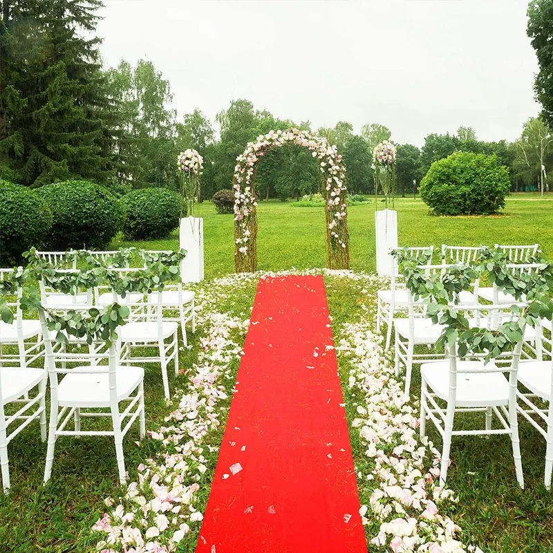 Wedding Carpet Wedding Carpet Soft Floor Outdoor Wedding Aisle Runner Carpet Ceremony Party Stage Event Decoration Anti-slip Non-woven Material