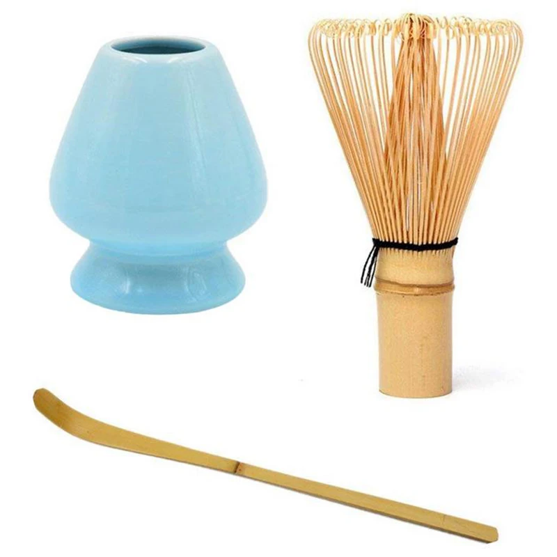 Японская бамбуковая ложечка венчик Профессиональный Зеленый чай венчик для пудры Chasen чайная церемония бамбуковая щетка инструмент шлифовальный станок - Цвет: Blue
