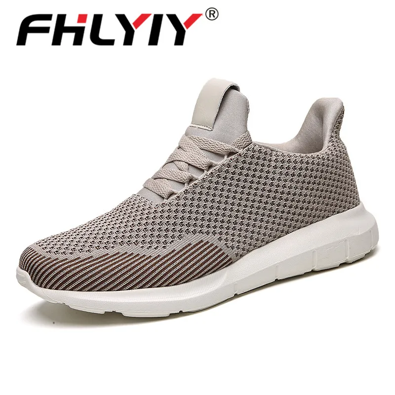 Fhlyiy/Новинка; мужские кроссовки Flyknit; дышащая повседневная мужская легкая обувь; уличные модные мужские кроссовки; Дизайнерская обувь; большие размеры