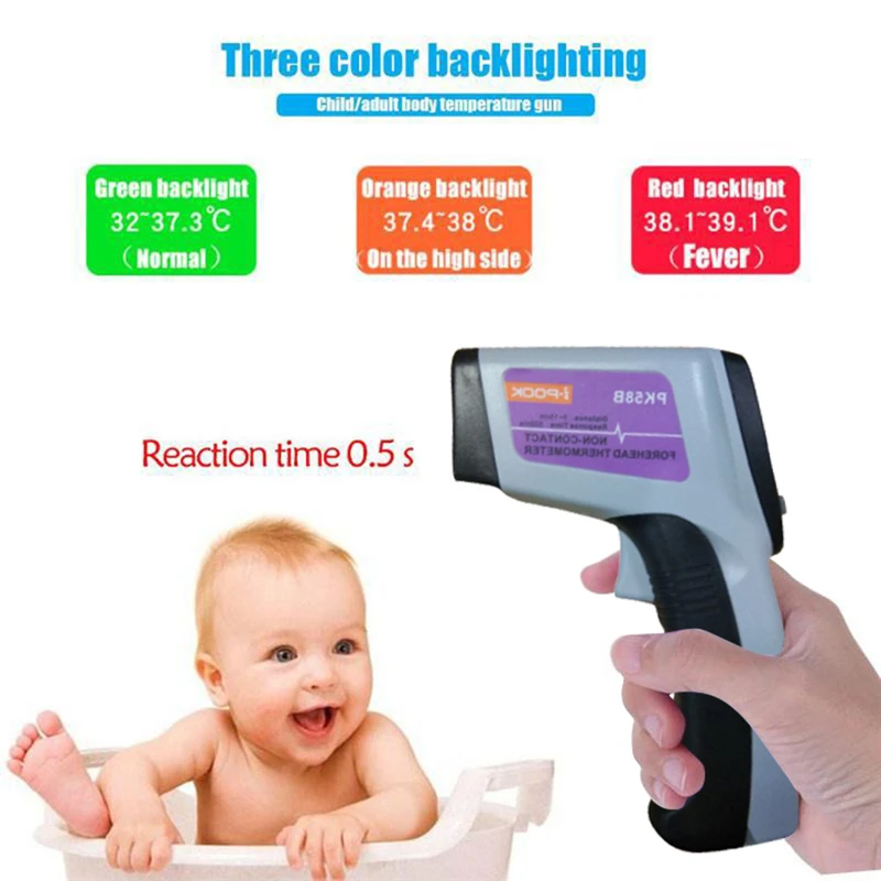 

Non-Contact Forehead Thermometer Digital Infrared Precise Body Temporal Thermometer for infants Adult termometr bezdotykowy A80