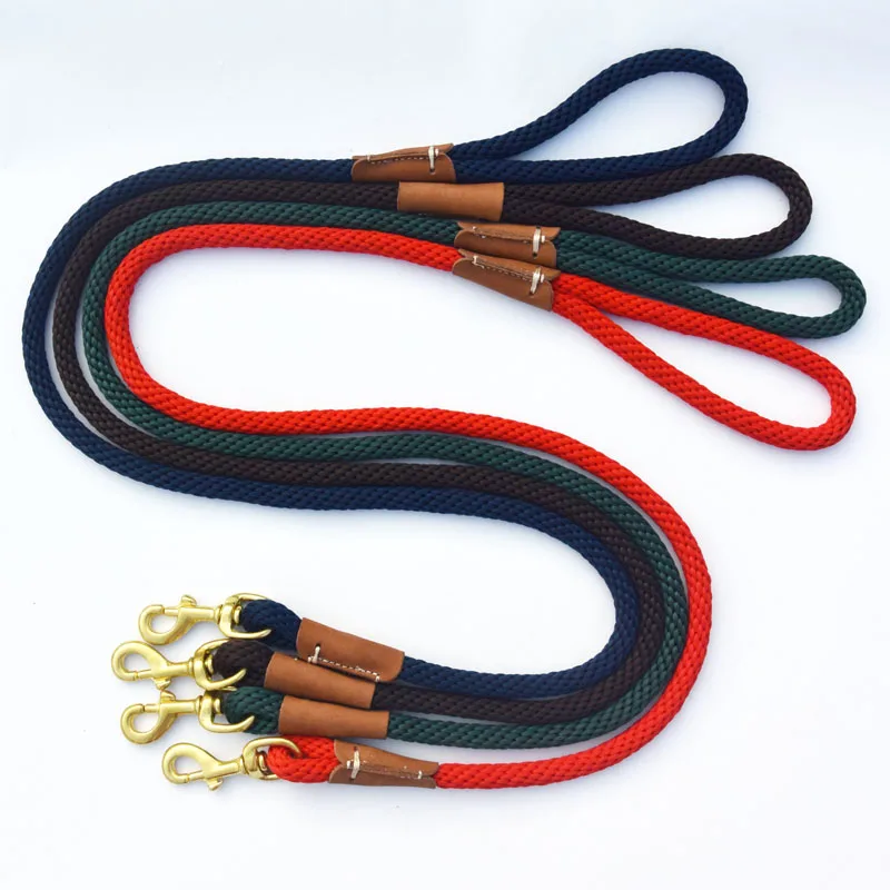 Braided Dog Snap Leash Rope Pet Leash Dog Traction Rope Leashes Dog Walking Training Lead Medium Large Dogs