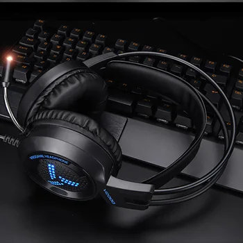 

Computer Stereo Gaming Headphones Best Headband Deep Bass Game Earphone Headset With Mic Cool Light Changing For PC Gamer
