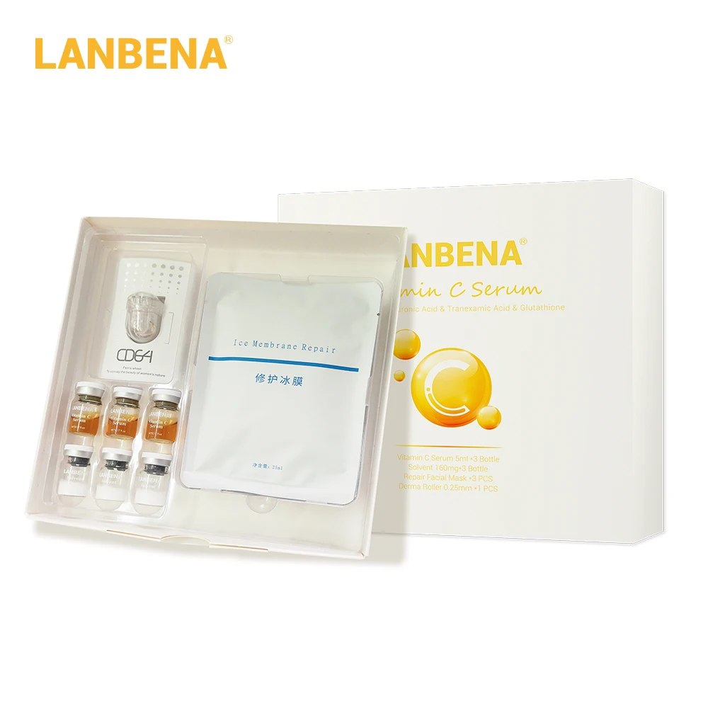 LANBENA Vitamin C Serum Lyophilized Powder Set Moisturizing Whitening Nourishing Remove Melanin Shrink Pores Repairing Skin 2