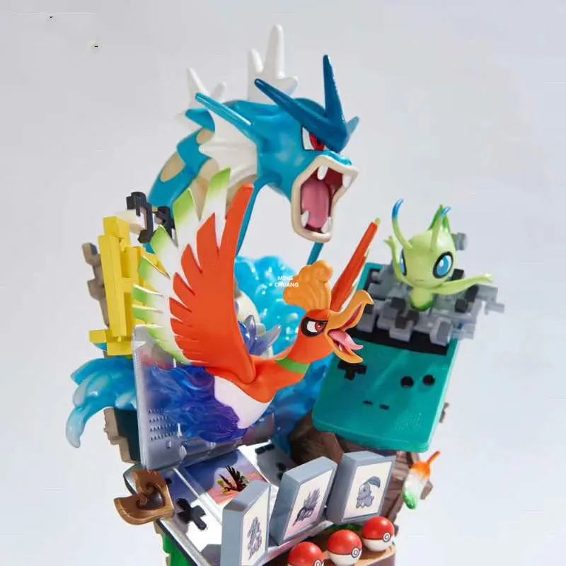 " Аниме Gyarados статуя Хо-о бюст моделирование животных полная длина портретное украшение GK фигурка игрушка коробка 23 см V694