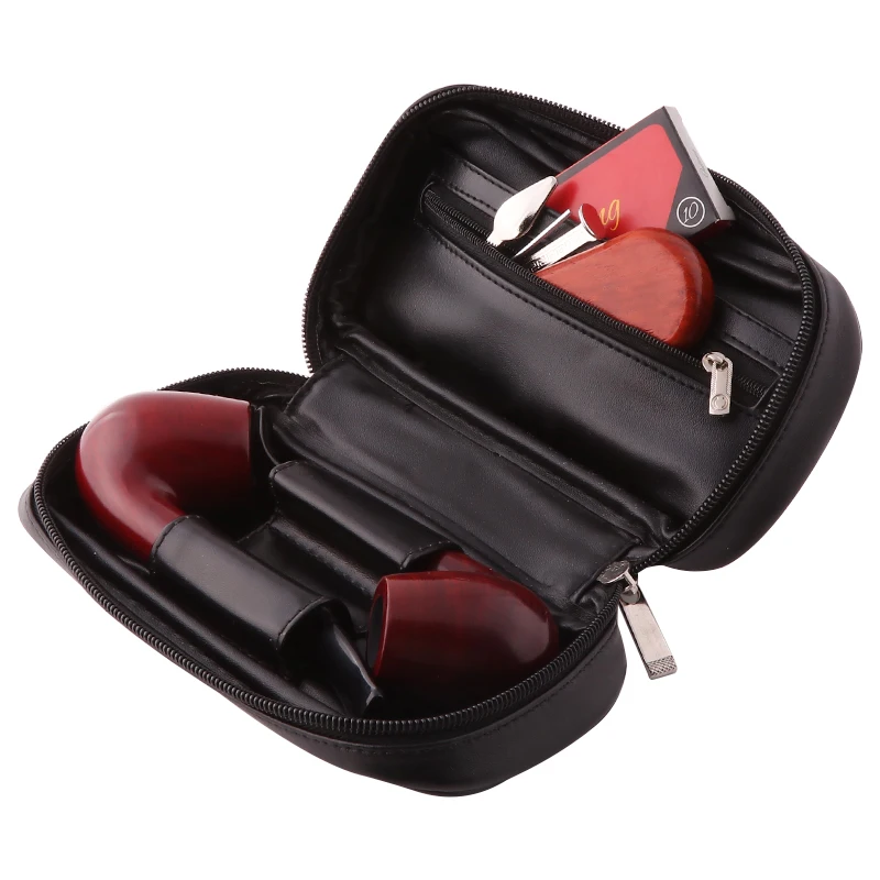 

Tobacco Smoking Pipe Bag Soft PU Leather Smell Proof Portable Herb Tobacco Smoking Pipe Case Smoking Tools Accessories
