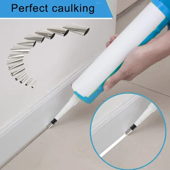 

22pcs Caulk Nozzle Applicator +Brush Glue Nozzle Tape Caulking Sealing Tools