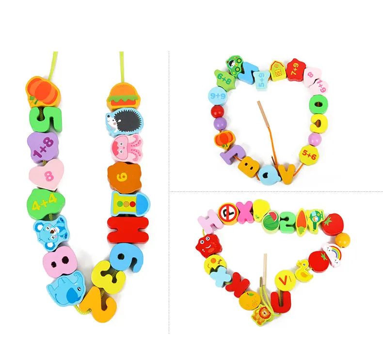35pcs Children Jewelery Making Utilities wood bead game accessory large wood bead Number Blocks wooden toy girl Educational gift 35pcs Children Jewelery Making Utilities wood bead game accessory large wood bead Number Blocks wooden toy girl Educational gift