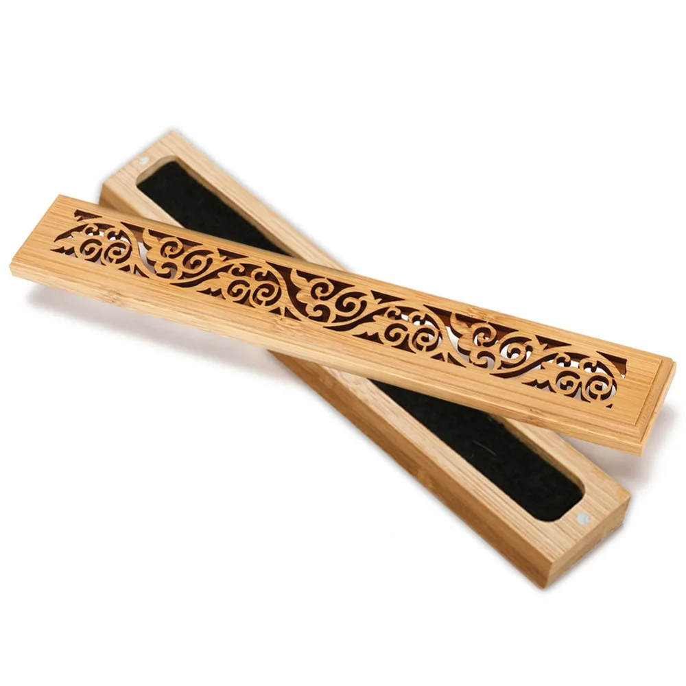 1pcs Bamboo Wooden Incense Plate Incense Stick Holder Tower Tall Incense Burner Cone Storage Box 23cm 3.7cm home decoration (3)