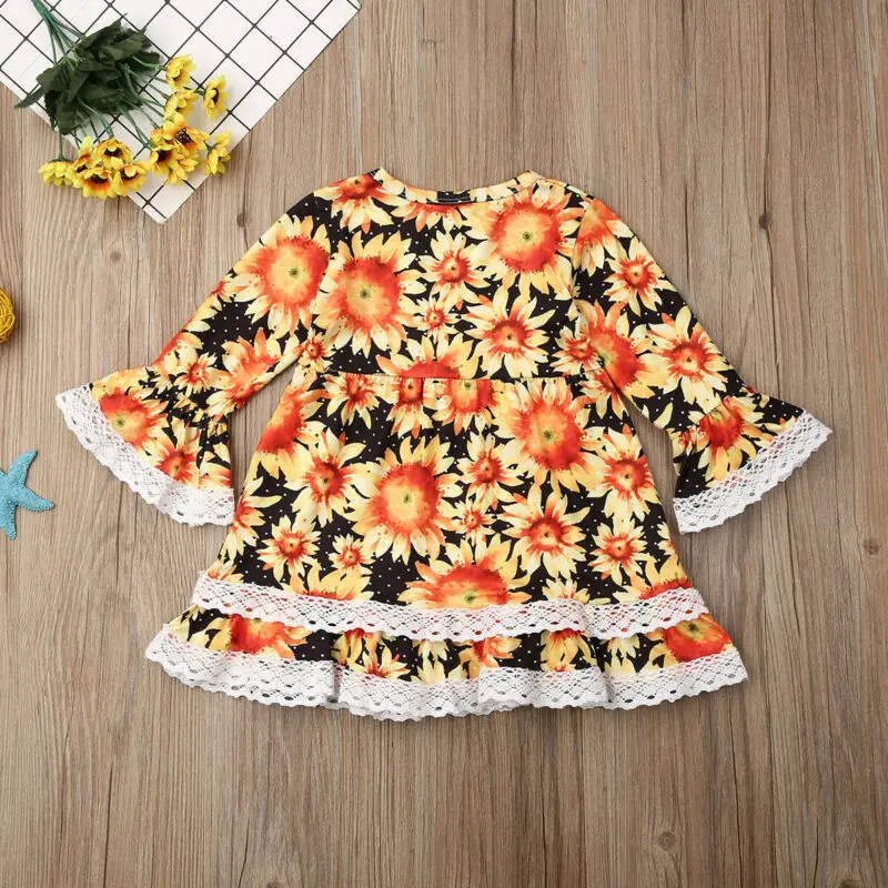 Кружевное платье пачка Emmababy с длинным рукавом для новорожденных девочек|Платья| |