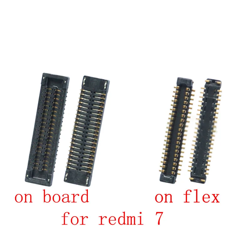 

2pcs LCD display screen flex cable FPC connector For xiaomi Note play hongmi redmi 7 plug on motherboard board 40pin