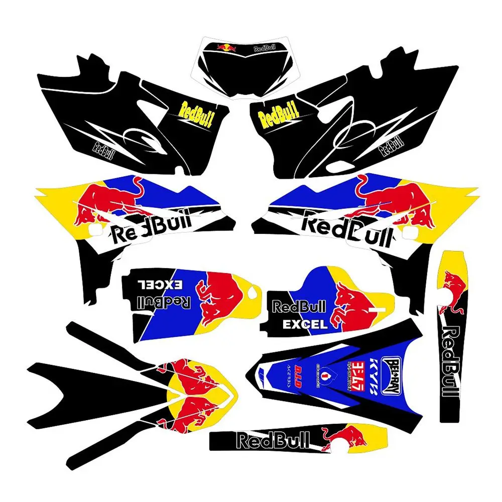 

Full Graphics Decals Stickers Bull Custom Number Name 3M Bright Matte Stickers Waterproof For YAMAHA WR450F 2012 2013 2014 2015