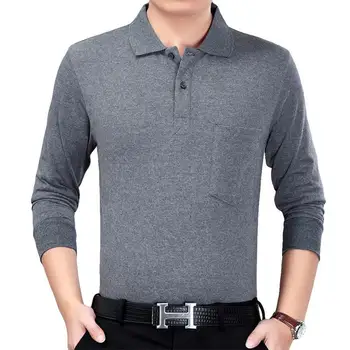 

Plain Color Polo Shirt Men Plus Size 3XL Autumn Winter Brand Men's Polo Shirt Long Sleeve Casual Male Shirt Mens Polo Shirts