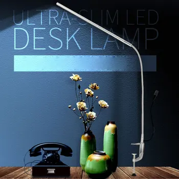 

Long Arm Table Lamp 48 LEDs Clip Mounted Office LED Desk Lamp USB Flexible Eye-protection Reading Lamps
