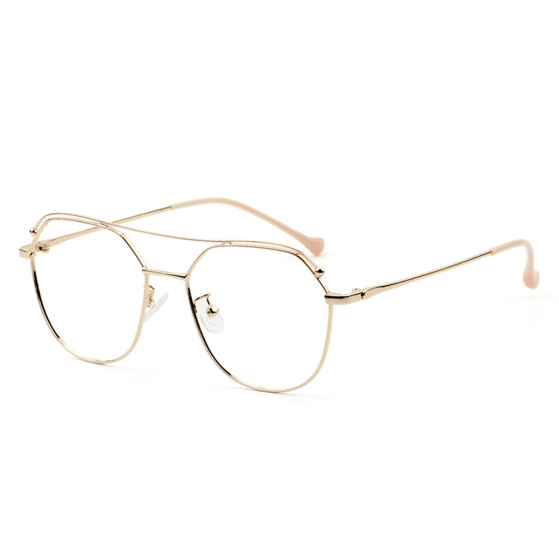 

New unisex wild casual glasses retro classic trend no degree reading glasses metal double beam thin frame Reading Glasses 2019