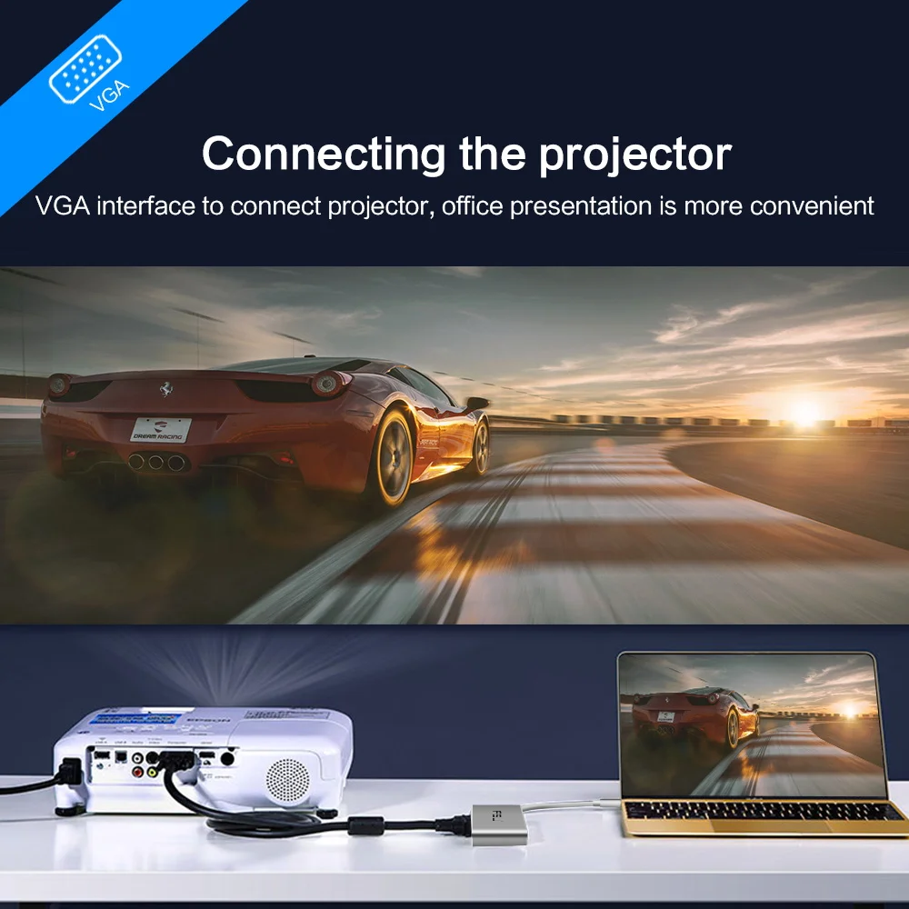Конвертер FSU 4 в 1 USB type c VGA DVI I C HDMI 1080P HD 3 0 концентратор адаптер для Macbook планшета