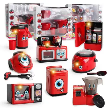 

Household Appliances Pretend Play Kitchen Children Toys Coffee Machine Toaster Blender Vacuum Cleaner Cooker Toys For Kid Toys