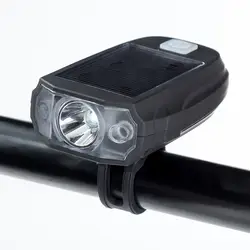 Солнечный перезаряжаемый велосипедный светильник для ночной езды водонепроницаемое горное освещение для велосипеда usb зарядка
