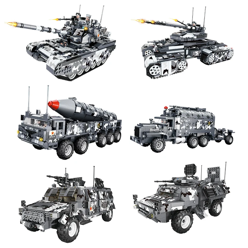 Transformable Main Battle Mammoth MRBM Warrior Military Army Tank Missile Car Vehicle Toy Brick Building Block Children Kid Gift | Игрушки и
