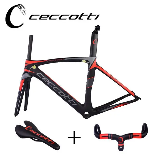 Карбоновая рама для шоссейного велосипеда CECCOTTI C09 1 красная карбоновая Toray T1000